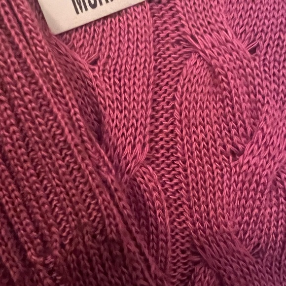 Baby Phat 𝘉𝘦𝘳𝘳𝘺 𝘉𝘶𝘳𝘴𝘵 Cropped Zip up knit Hoodie-Blush Pink - Picture 9 of 9